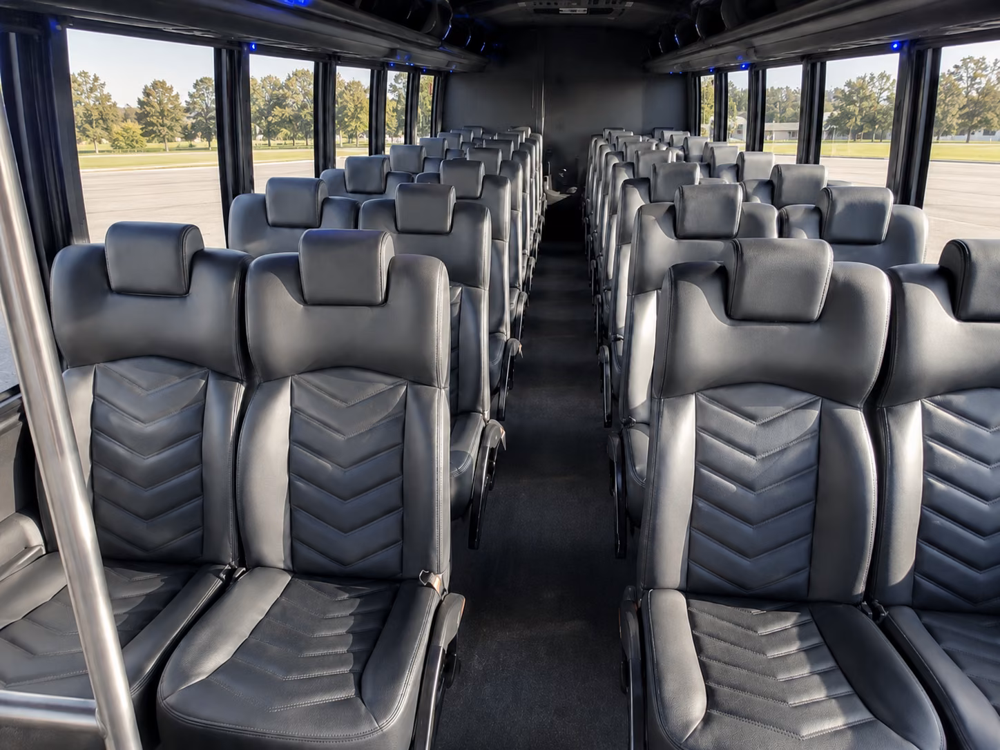 sugar land 18 passenger minibus inside