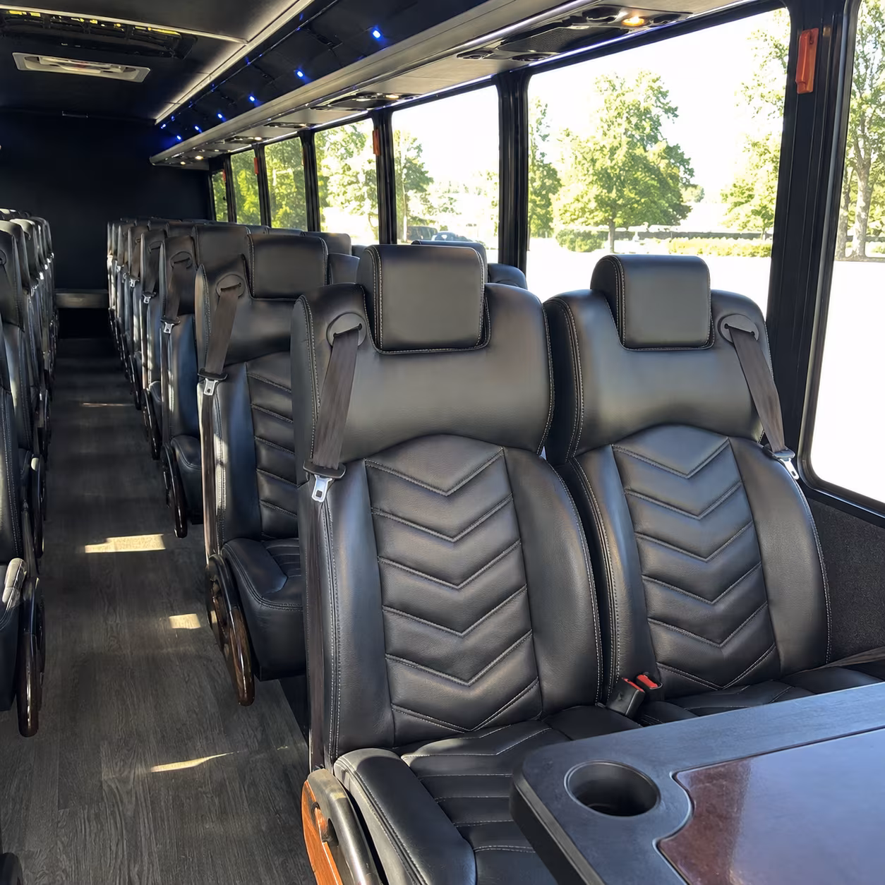 sugar land 25 passenger minibus inside