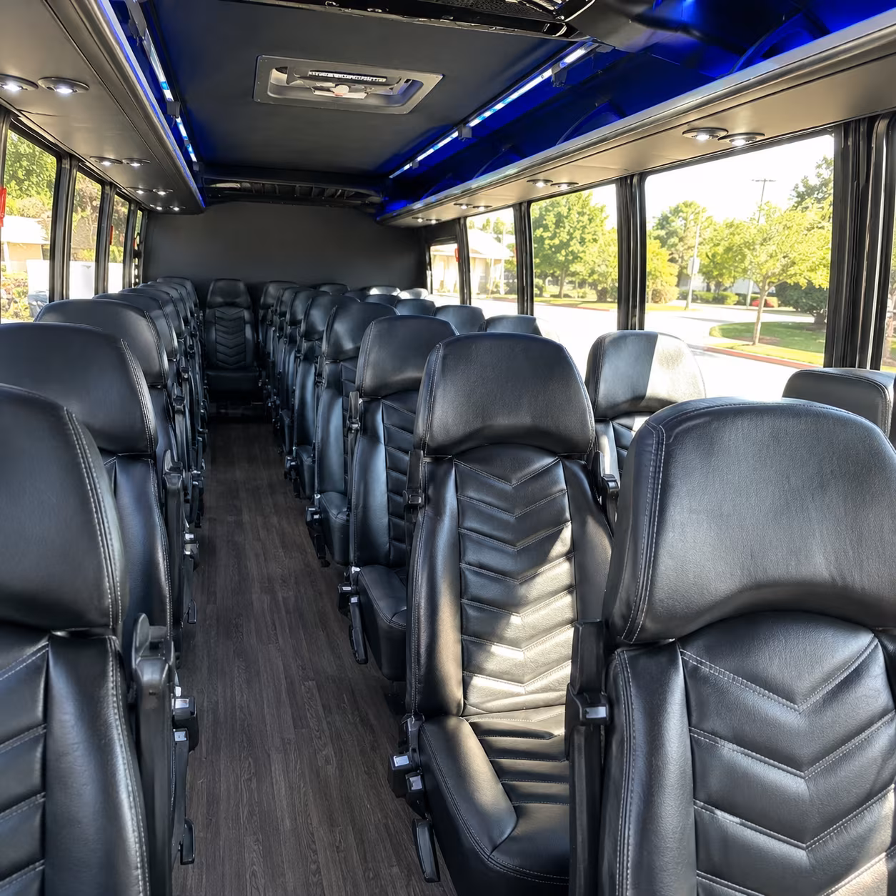sugar land 30 passenger minibus interior