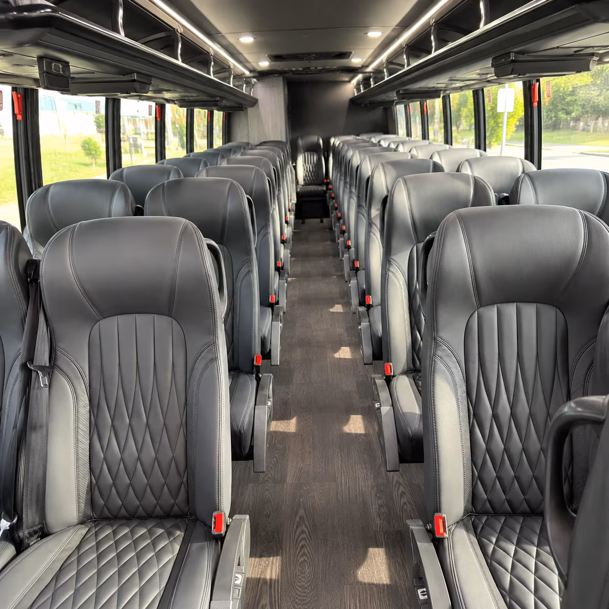 sugar land 35 passenger minibus interior