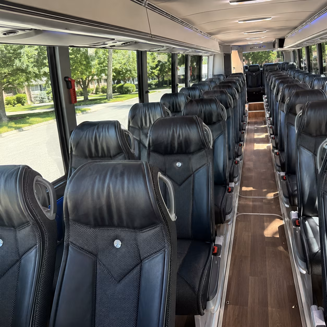 sugar land 40 passenger charter bus inside