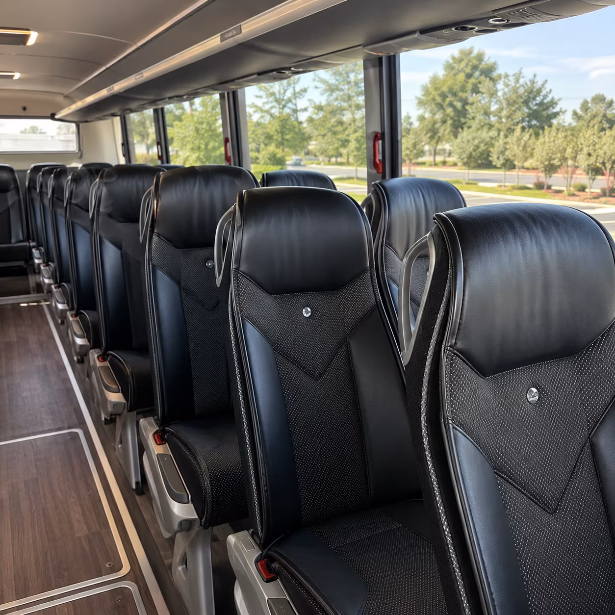 sugar land 45 passenger charter bus interior