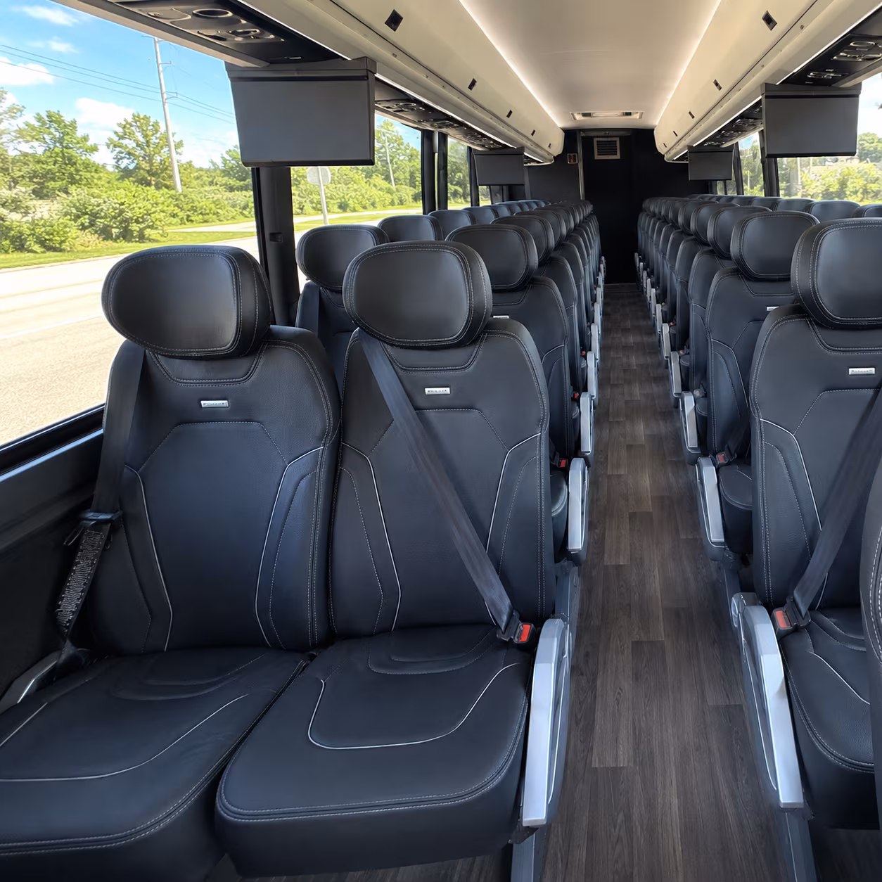 sugar land 47 passenger charter bus inside