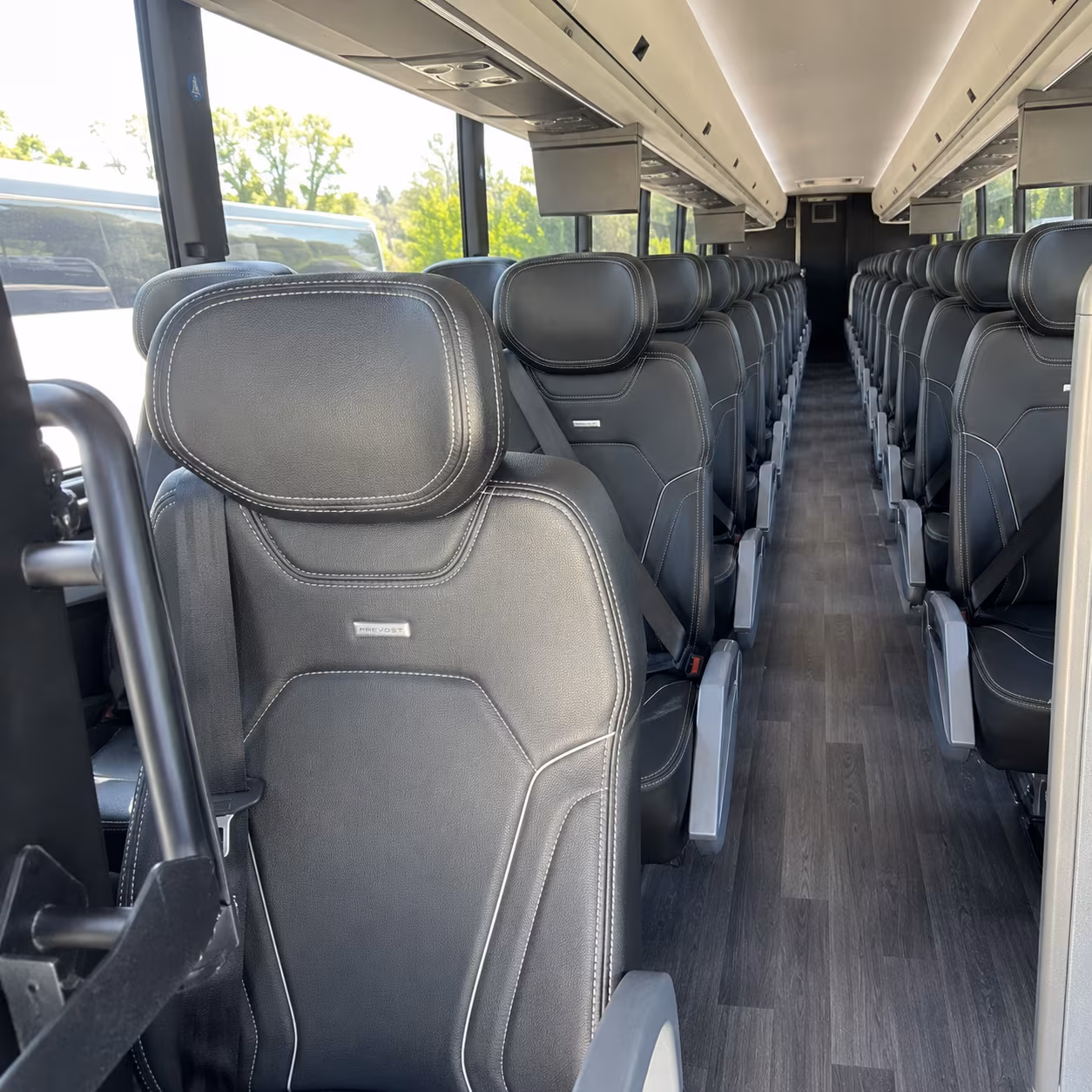 sugar land 47 passenger charter bus interior