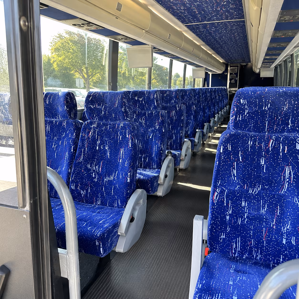 sugar land 50 passenger charter bus inside