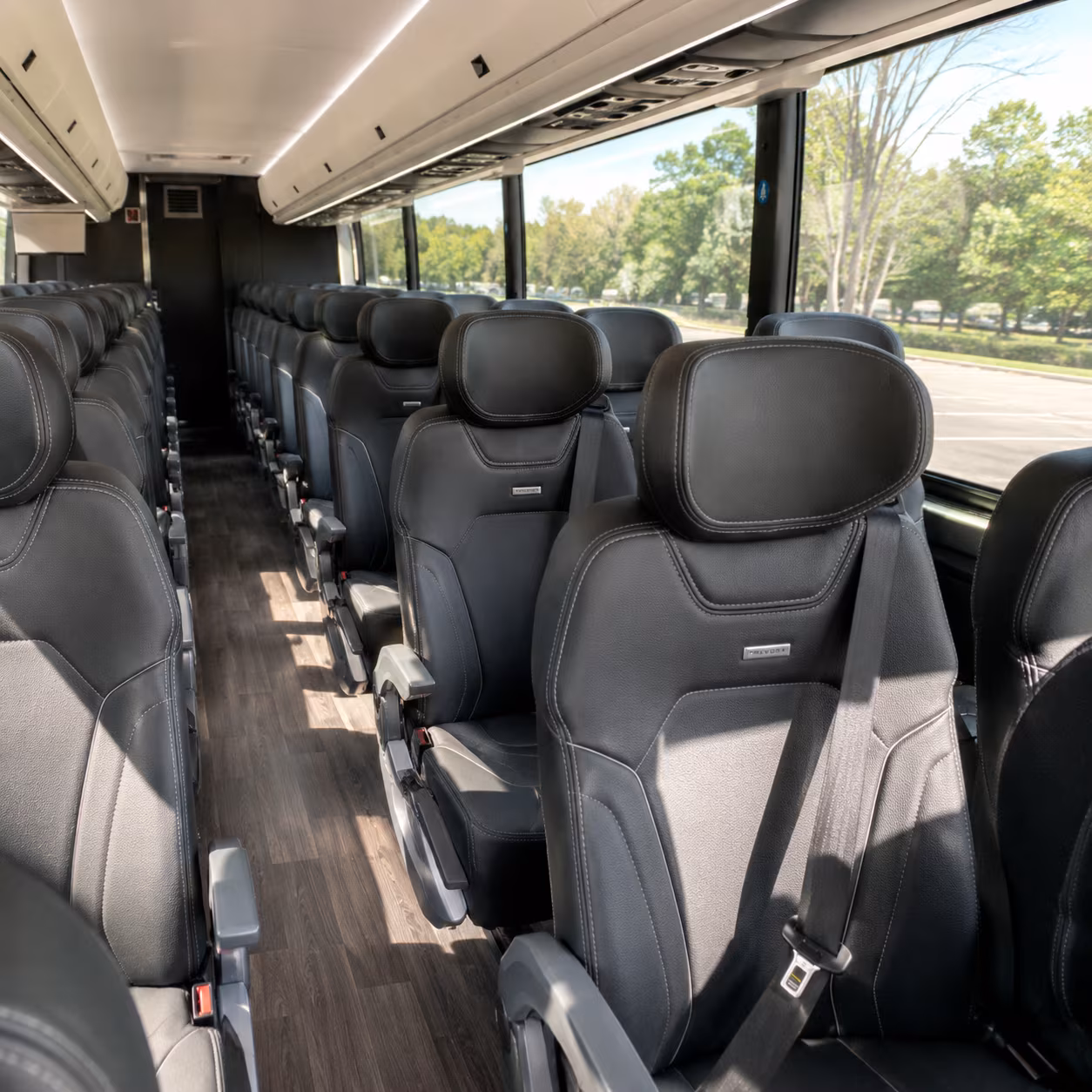 sugar land charter bus interior